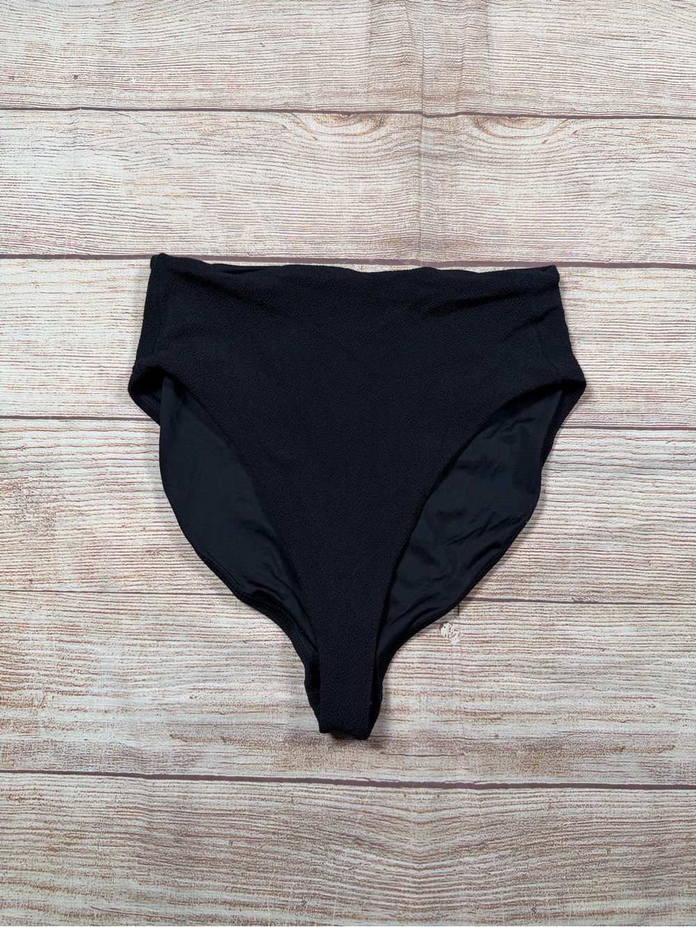 nuuds Black High-Waist Bikini Bottom